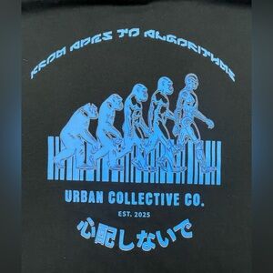 Urban Collective “From Apes to Algorithms” Tech T-Shirt Medium -see note on size